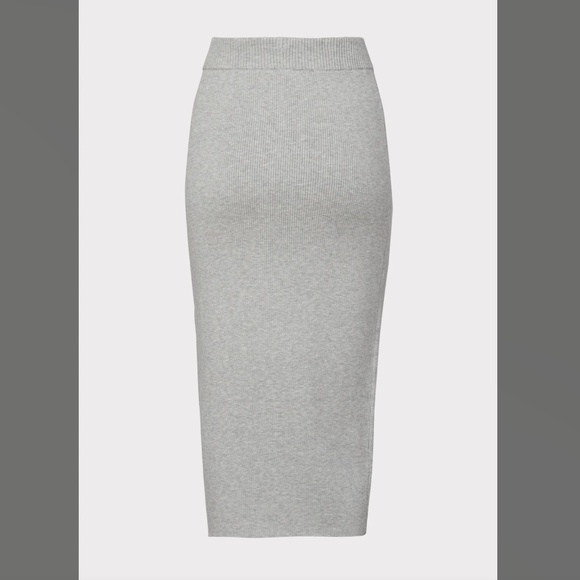 NEW MILLY Twisted Knot Midi Skirt In Grey Size Medium $295 - Picture 4 of 12